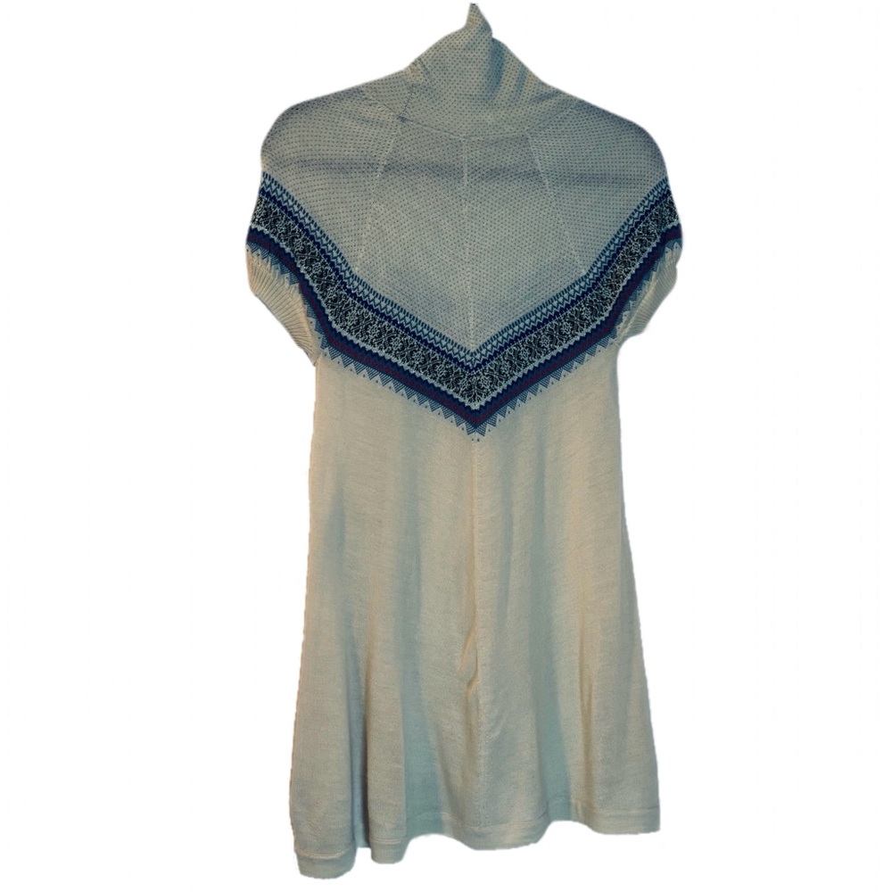 Women’s Free People Sweater Dress Short Sleeve, Turtle neck, Cream, Size Large,